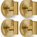Shower Suction Cup Hooks, Strong Suction Power, Towel Hooks for Shower Door, Bathroom, Kitchen, Mirrors, Tiles, Holds up to 11 lbs, Ideal for Towels, Bath Robes, Coats (Champagne Bronze Style A)