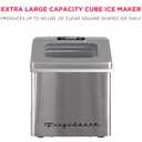 FRIGIDAIRE EFIC452-SS 40 Lbs Extra Large Clear Maker, Stainless Steel, Makes Square Ice