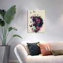 2 x African American Wall Art Black Girl Pink Canvas Prints Black and White Wall Art Modern Fashion Paris Decoration Pictures Painting Framed Artwork Home Decor for Bedroom Bathroom 12x16inch (16L" x 12W", stlye1)