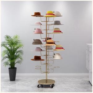 Metal Hat Rack, Retail Freestanding Hat Wig Display Stand, Floor-Standing Hats Wigs Holder Tree, Commercial Large Hats Organizer Cap Hanger for Hat Store Shop and Cloakroom