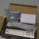 Pocket Door Locks, Edge pulls, Hidden Handles, Pocket Door Hardware, Sliding Door Locks, Sliding Door Hardware, for Doors 1 5/12" to 2 2/8" Thick (Silver, Privacy Type)