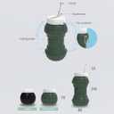 2Clean Portable Bidet - Collapsible & Expandable 550ml | Peri Bottle for Women, Travel Handheld Bidet, Camping Bottle (Green)