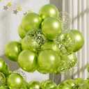 55PCS Lime Green Metallic Balloons Different Sizes 18/12/5 Inch Shiny Latex Helium Balloons Garland Arch Kit for Anniversary Birthday Party Decorations