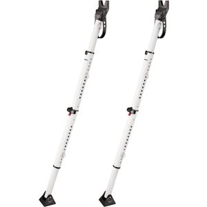 Master Lock White Compact Door Stopper Folding Security Bar, Adjustable from 25-1/2 to 43-1/2 Inches Long for Hinged and Sliding Doors, Door Barricade, Pack of 2, 270EC2