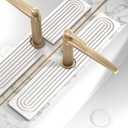 Faucet Mat for Kitchen Sink, Diatomite Stone Drying Sink Protectors, Bathroom Faucet Splash Guard, Quick Dry Water Absorbing, Non-Slip Stone Tray for Kitchen Counter, White, 23.6" x 3.9"