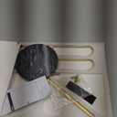 Headband Holder Organizer Two-Tier with Marble Base: Jewelry Display for Women, Hair Accessories Storage Stand Scrunchie Necklace Кack for Girls, for Bathroom, Vanity, Dresser, White