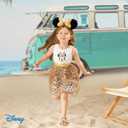 Disney Princess Frozen Elsa Minnie Stitch Toddler Girl Tulle Tutu Dress Ruffle Sleeve Mesh Summer Birthday Party Clothes 6-Y