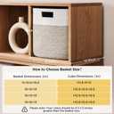 UBBCARE Set of 4 Storage Cubes-11 X 10.5 X 10.5 In, Cotton Rope Basket for Shelves, Toys, Book, Cube Storage Bin with Handles, Woven Storage Basket for Organizing, White/Brown
