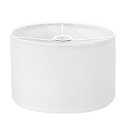 Drum Lamp Shades for Table Lamps 12" Top x 12" Bottom x 8" High Linen Lampshade Lamp Shade with E27 to E26/E14 Adapters for Floor Lamps Bedside Lamps, White Fine Lines, Assembly Required