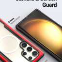 RAPTIC Shield Case Compatible with Samsung Galaxy S24 UltraCompatible with MagSafe, Shockproof Military Grade Protection, Durable Anodized Aluminum Frame, 10ft Drop Tested, Red