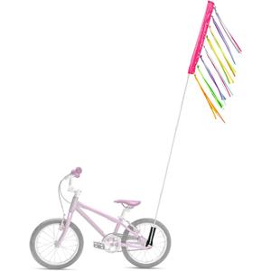 6 ft Bike Flag with Pole for Safety Pink Go Kart Flag for Mobility Scooter Kayak Waterproof Reflective