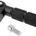 Windance 8mm M8 Passenger Foot Supports Pedals, 90 Degree Foldable Anti-Skid Foot Peg for Motorcycle Scooters Bicycle Electric Bike (Black)