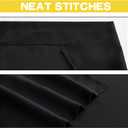 NICETOWN Black Blackout Valance Rod Pocket Thermal Insulated Window Covering Solid Short Curtain for Small Window Bedroom Living Room Topper Decor, 42 x 16 Inches Length, 1 Panel, Black