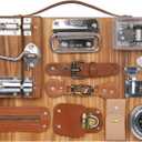 Montessori Busy Board for Toddlers Wooden Sensory Montessori Toys,Travel Toy Fidget Board Learning Activity Board for Fine Motor Skills Boys & Girls, Educational Learning Toy with Locks,Latches