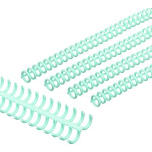 PATIKIL 12mm(1/2") Plastic Spiral Binding Coils, 15 Pcs Binding Spirals 85 Sheet Capacity Binding Spirals for Binding Paper Sheets, Green