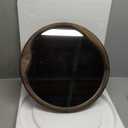 20" Round Wooden Mirror