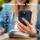 JELE Compatible with iPhone 13 Pro Case, Shockproof iPhone 13 Pro Silicone Case with [Military Drop Protection], [Soft Anti-Scratch Microfiber Lining],Dust-Risistant Phone Cover, Navy Blue