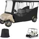 Golf Cart Enclosure, 4 Passenger Golf Cart Drivable Rain Cover, 600D Waterproof Enclosure with 4-Sided Thickened Clear PVC Windows, Fit for Club Car Precedent & Tempo & Onward