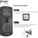Sondery Digital Metronome for Guitar Piano Drum and All Instruments, Woman Vocal Counting Option, Direct Controls via Buttons, Easily Reading Big Screen, Power by Batteries or USB (iClick)
