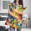 Gummy Bear Funny Food Throw Pillow Covers Decorative Pillow Case Fun Decor Square Couch Cushion Cover for Home Decor Sofa Living Room Bed Car Sofa 20x30 Inch