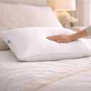 Continental Bedding Siberian Goose Down Pillow 800 Fill Power White Goose Down 400 Thread Count 100% Cotton Shell Soft Medium Firm Loft Options Handcrafted in USA, King with Protector