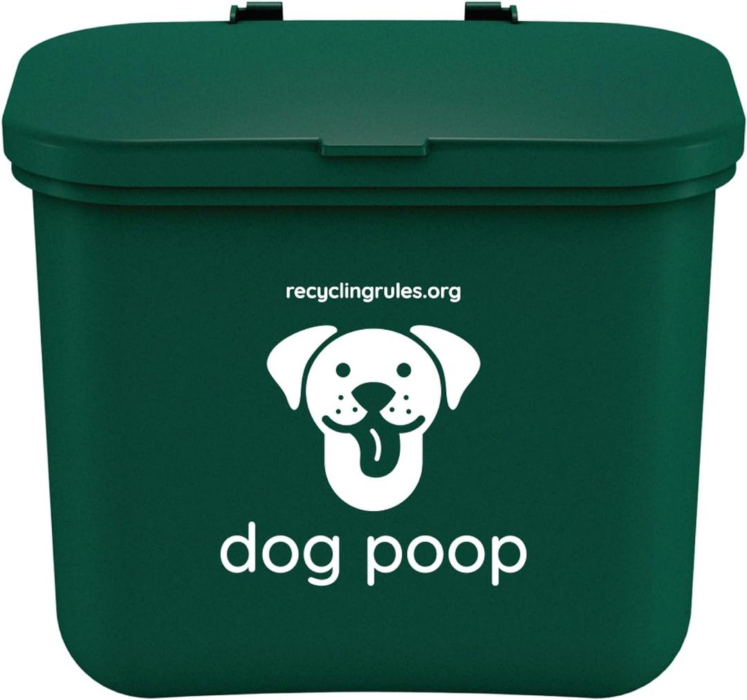 Recycling Rules Small Hanging Wastebasket for Dog Poop in Green for Smaller Dogs (< 25 lbs.)
