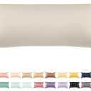 Warmstar Cotton Body Pillow Cover 1 Pack, 600 Thread Count Body Pillow case 20"x54" Soft Breathable with Envelope Closure,Ivory White