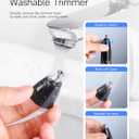 ZORAMI Rechargeable Ear and Nose Hair Trimmer - 2026 Professional Painless Eyebrow & Facial Hair Trimmer for Men Women, Powerful Motor and Dual-Edge Blades for Smoother Cutting Black