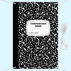 School Backdrop Notebook Paper Backdrop Welcome First Day of School Decorations Composition Classroom Bulletin Board Party Supplies for Classroom Office(6.6 x 4.4ft,Composition)