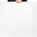 Extra Large Glossy White Acrylic Serving Tray with Handles-King Size Spill Proof-for Ottoman,Coffee Table, Breakfast, Tea, Food, Butler -Safe Edge Organizer-24x24x2H Inch (24" x 24" x 2")