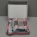 Farery Thermal Brush Set 3 in 1, Ceramic Curling Wand & Hot Brush with 9 Temperatures. 3 Interchangeable Travel Curling Irons for Short, Medium & Long Hair (1.25'', 1.5'' & 1.75'' Barrels)