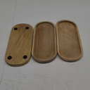 Samhita Mango Oval Wood Tray Set of 3 Perfect for Food Holder/BBQ, Serve Cheese, Sushi, Holiday Snacks, and More. (12" x 5" x 0.75")