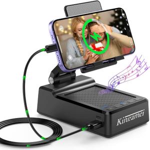 Gift for Women Men | 4In1 Bluetooth Speakers Wireless with Power Bank, for Women, Cell Phone Stand Foldable Phone Holder with Speaker and Anti-Slip Base HD Surround Sound