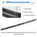 MIGHTYDUTY Bike Handlebar 25.4 * 580mm -0/30/50/70/90mm Rise Aluminum Alloy Mountain Bicycle Handlebar for Cycling MTB Road Bike (0mm,Flat Bars)