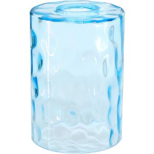 Lamp Shade Replacement Only, Cylinder 1-5/8 Inch Fitter, 4.3"D x 4.3"W x 6.7"H Lampshade Cover for Table Lamp, Ceiling Fixture Chandelier Pendant Light Wall Sconce (Blue Water Ropple)