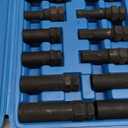 Orion Motor Tech 16pc Locking Lug Nut Master Key Set, SAE & Metric Wheel Lock Removal Kit for Removing Locking Spline Star Hex and Fluted Hex Lug Nuts, Lug Nut Remover Set for Mechanics and More (Blue)