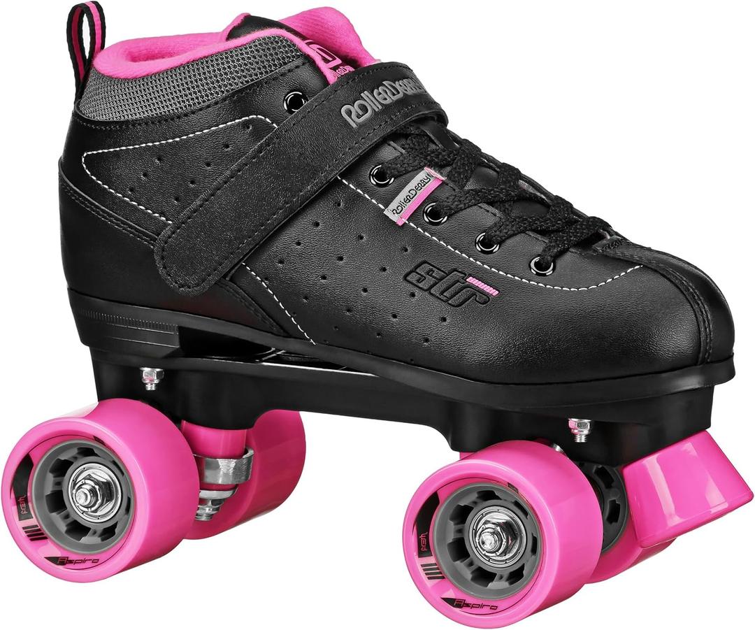 Roller Derby STR Seven Women's Quad Roller Speed Skates (10, Black/Pink)