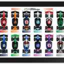 Display Frame for Lego Collectible Race Cars - 66796, Wall Display Board & Desktop Showcase, for Motorsport Fans, Sleek Design (White)