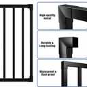 36" W x 42" H Outdoor Deck Gate Kit, Black HeavyDuty Steel AntiRust Deck Gate, Outdoor Fence Gate for Deck Railing, Patio, Porch, Garden & Yard