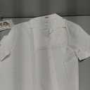 COOFANDY Mens Short Sleeve Button Down Shirts Casual Dress Shirt Untucked Shirts with Pocket XL White