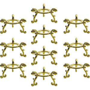 10Pcs Gold Crystal Ball Stand for Displaying Crystal Glass and Natural Rocks, Sphere Display Holder, for 40mm-80mm Sphere or Stone