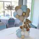 6 Set Balloon Column Kits, 43inch Tall Height Adjustable Clear Balloon Column Sticks Stands with Base for Table/Floor Centerpiece Holder for Baby Shower Graduation Party Decorations