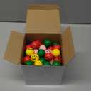 Skylety 100 Pieces Mini Smile Face Stress Balls Funny Stresbe Happy Foam Soft Colored Smile Toys for Adults 1.2 Inch Relief Balls for Anxiety(Assorted Colors)