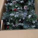 6 FT Pre-Lit Artificial Christmas Tree Hinged