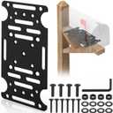 Mailbox Mounting Bracket, Heavy-Duty Plate for Post Mount Mailboxes Compatible with Mail Boss, Architectural MAILBOXES, Gibraltar, hykolity, ShoppingOnBed, adoorn (Black)