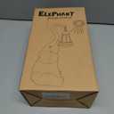 Garden Statues Elephant with Solar Lantern Outdoor Figurines Decorations for Patio Yard Lawn Ornaments Gifts for Birthday Mom Housewarming(Gray)