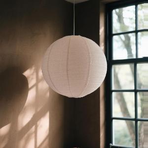 Large Hanging Lamp Shade 20INCH Round Linen Pendant Lamp Shade Can Replace Paper Lanterns Hanging Lantern Handmade Minimalist Decorations Suitable for Living Room, Hallway Bedroom, and Kitchen