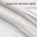 Farmhouse Shower Curtain Ruffle Linen White 54" W x 72" L | Farmhouse Boho, Bottom Ruffle, Cotton Fabric, Rustic, Country, Natural Look, Washable, Shower Curtain for Bathroom Bathtub
