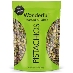 2 x Wonderful Pistachios No Shells, Roasted & Salted Nuts, 24 Ounce Resealable Bag, Protein Snacks, Gluten Free, Healthy Snack (EXP 12/03/26)