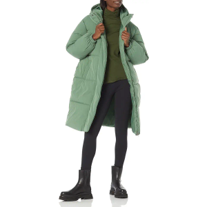 Amazon Essentials Women's Oversized Long Puffer Jacket, Sage Green, 3X